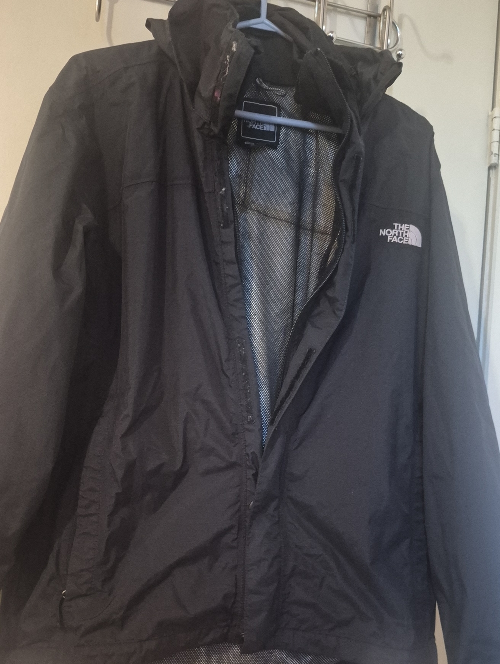 The North Face Men's Black Hooded Rain Jacket